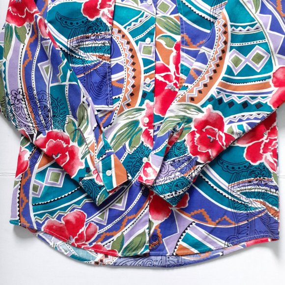 Vintage Frontier Series Faux Bolero Button Up Western Shirt Neck Cutout Size XL - Picture 9 of 13